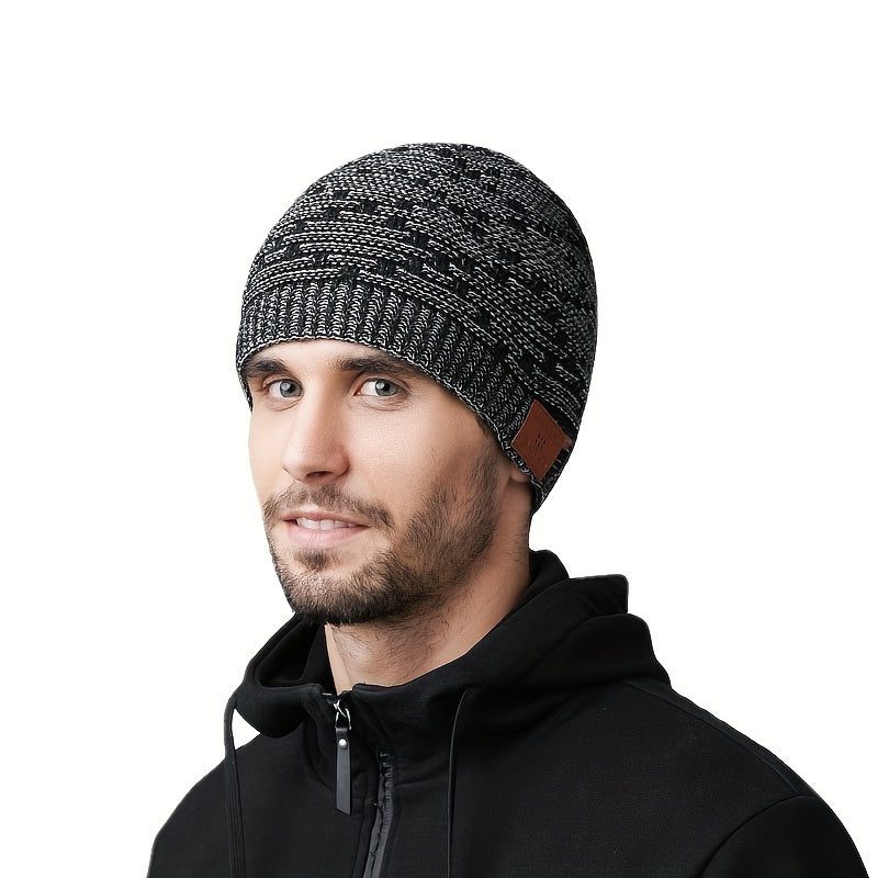 Wireless Beanie Hat with Built-in On-Ear Headphones