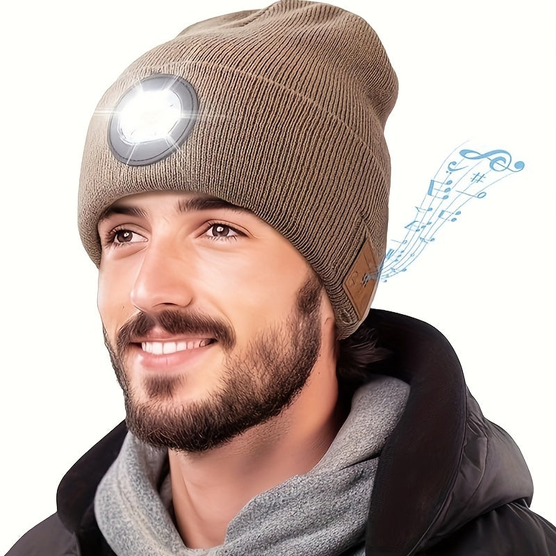 Music Beanie Hat With Lightweight Built-in Stereo Headphones