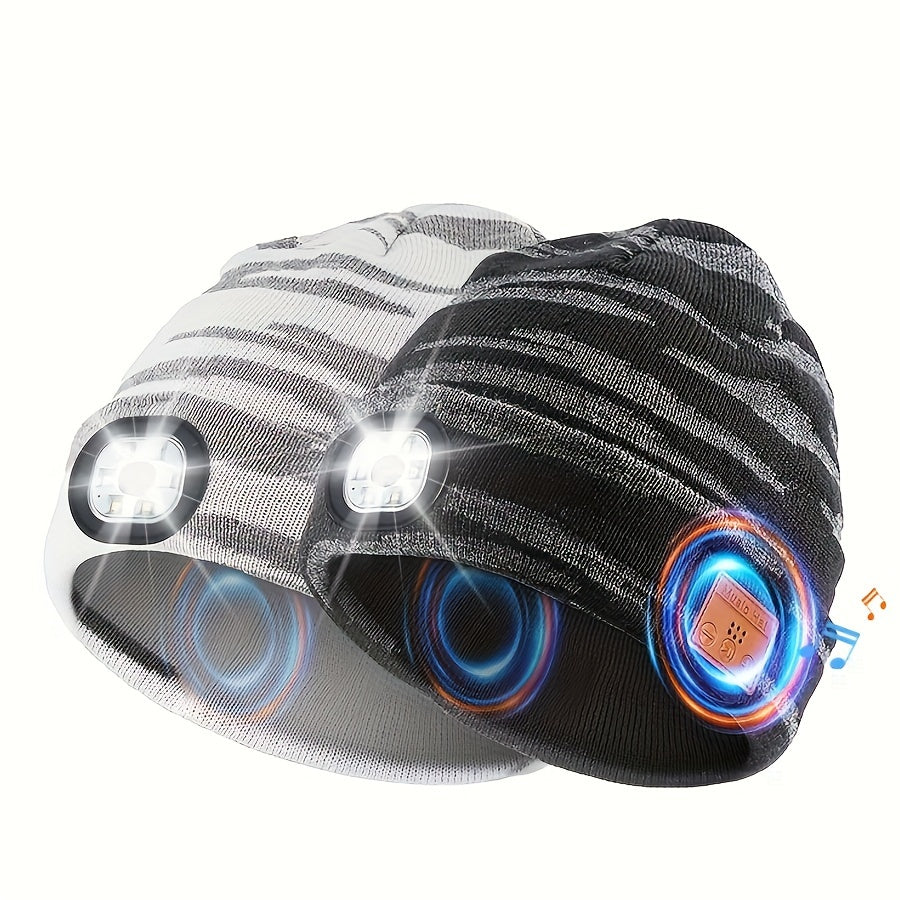 Wireless Beanie Hat With Light, Headlamp Cap