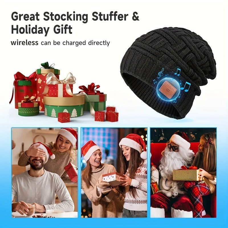 Wireless Beanie Hat with Built-in Headphones