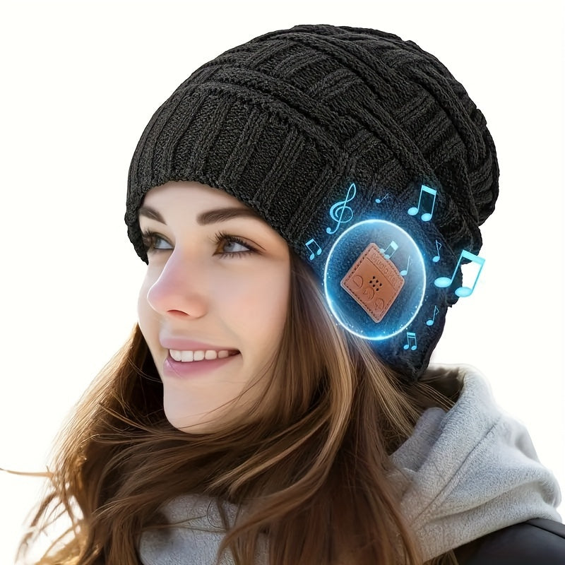 Wireless Beanie Hat with Built-in Headphones