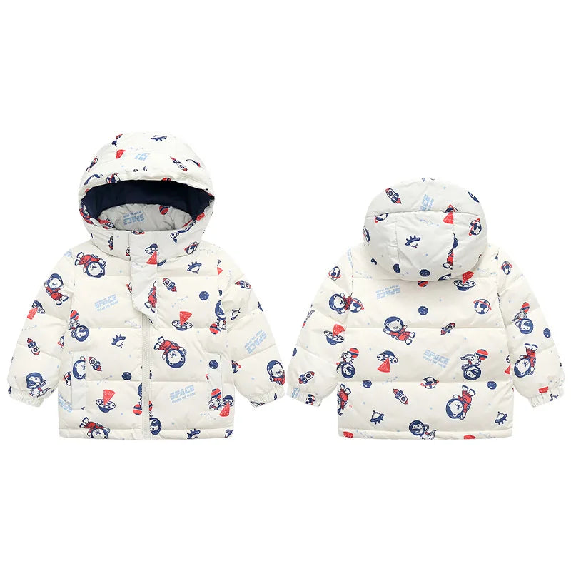 Flora Children Hooded Jacket Warm  Outwear