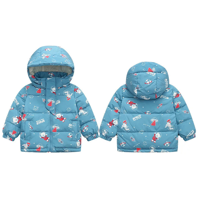 Flora Children Hooded Jacket Warm  Outwear