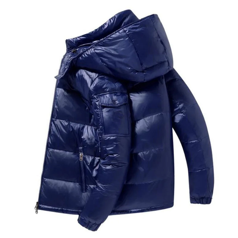 2025 Thermal Puffer Men's Warm Winter Jackets Shiny Coats