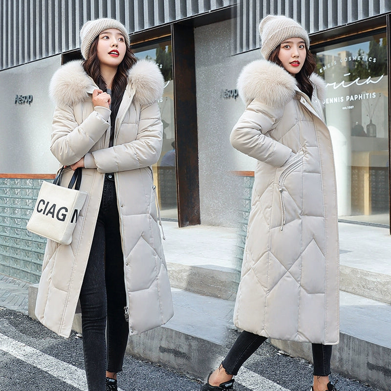 Dongdaemun Anti-Season Mid Length Long Length Loose down Cotton-Padded Jacket