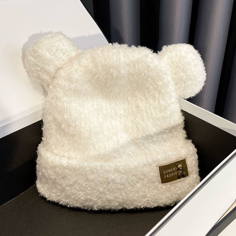 Cute Winter Cartoon Ears Female Student Wool Hat