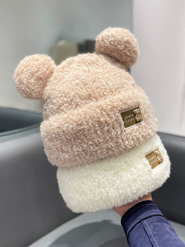 Cute Winter Cartoon Ears Female Student Wool Hat