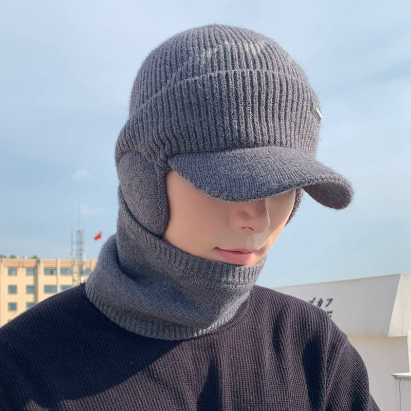 Hat Men Autumn Winter Fleece Lined Padded Warm Keeping