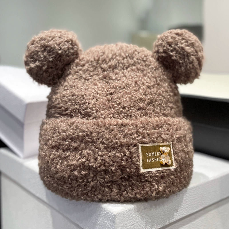 Cute Winter Cartoon Ears Female Student Wool Hat