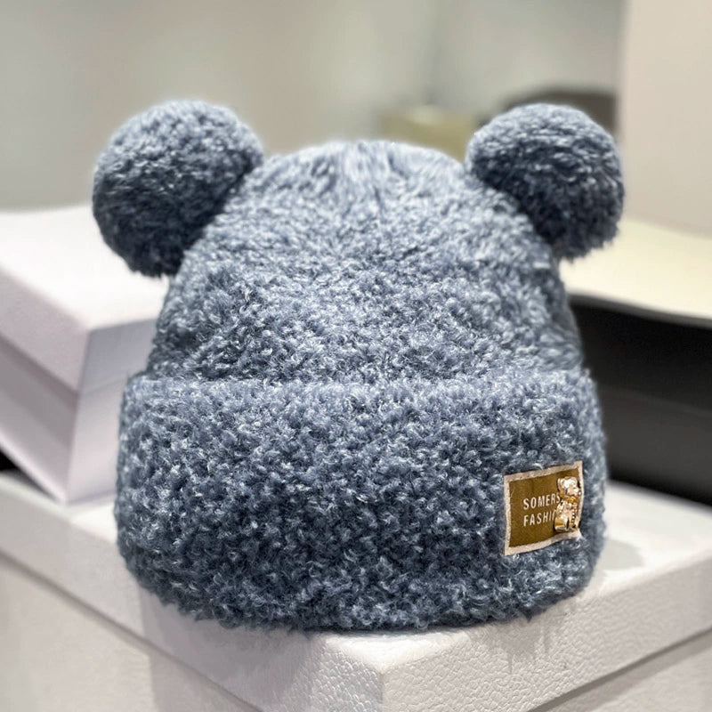 Cute Winter Cartoon Ears Female Student Wool Hat