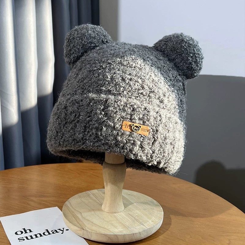 Cute Winter Cartoon Ears Female Student Wool Hat