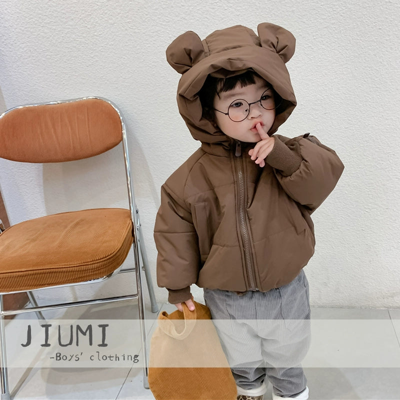 Cotton Jacket Top K-style Children Cartoon Bear Cotton-Padded Jacket