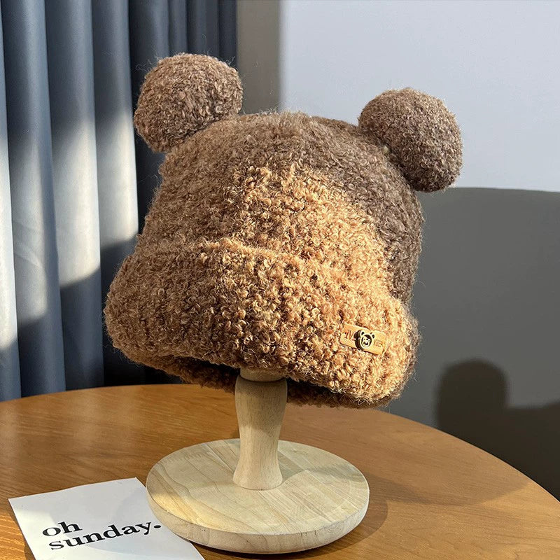 Cute Winter Cartoon Ears Female Student Wool Hat