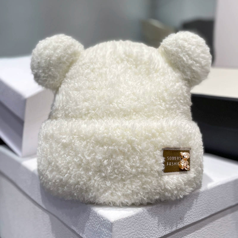 Cute Winter Cartoon Ears Female Student Wool Hat