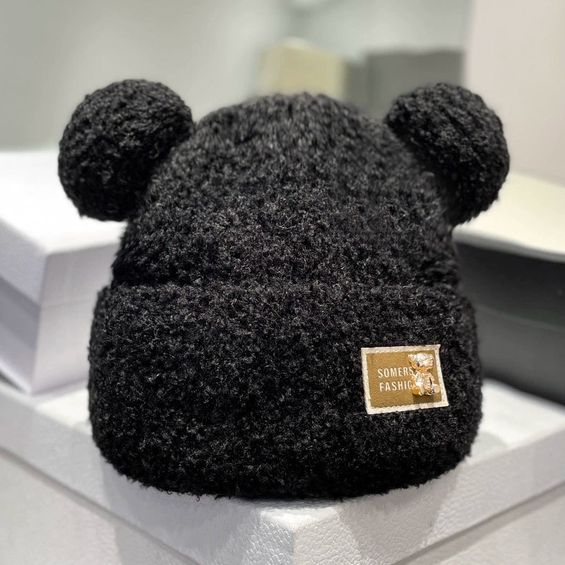 Cute Winter Cartoon Ears Female Student Wool Hat