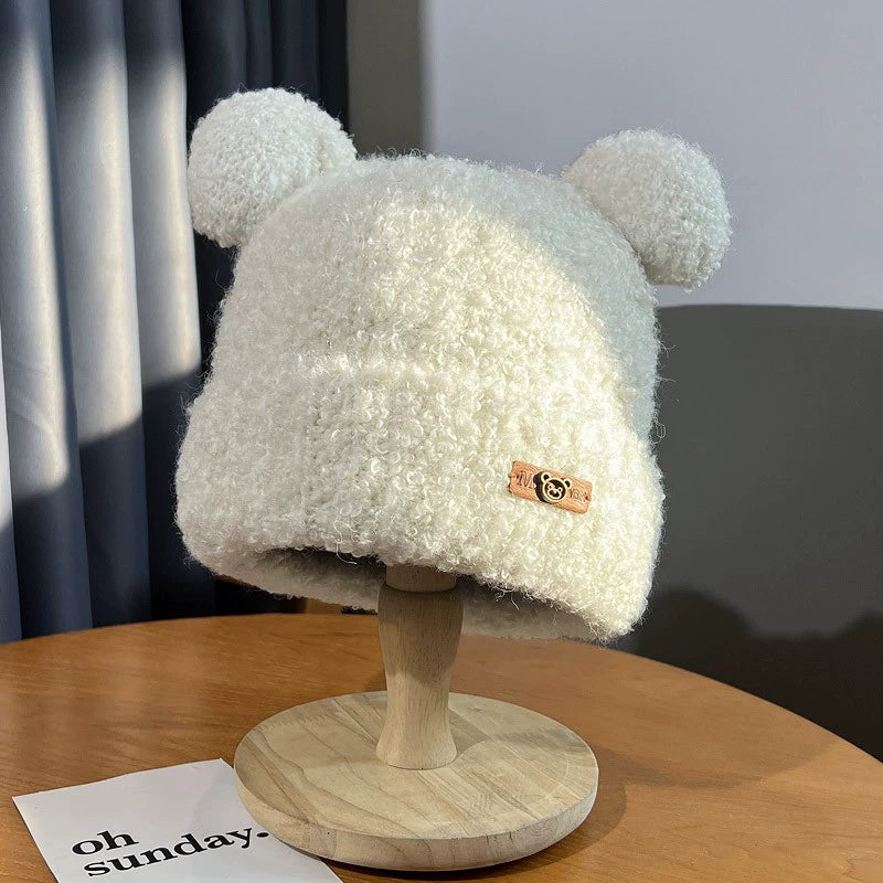 Cute Winter Cartoon Ears Female Student Wool Hat