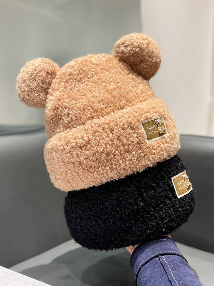 Cute Winter Cartoon Ears Female Student Wool Hat