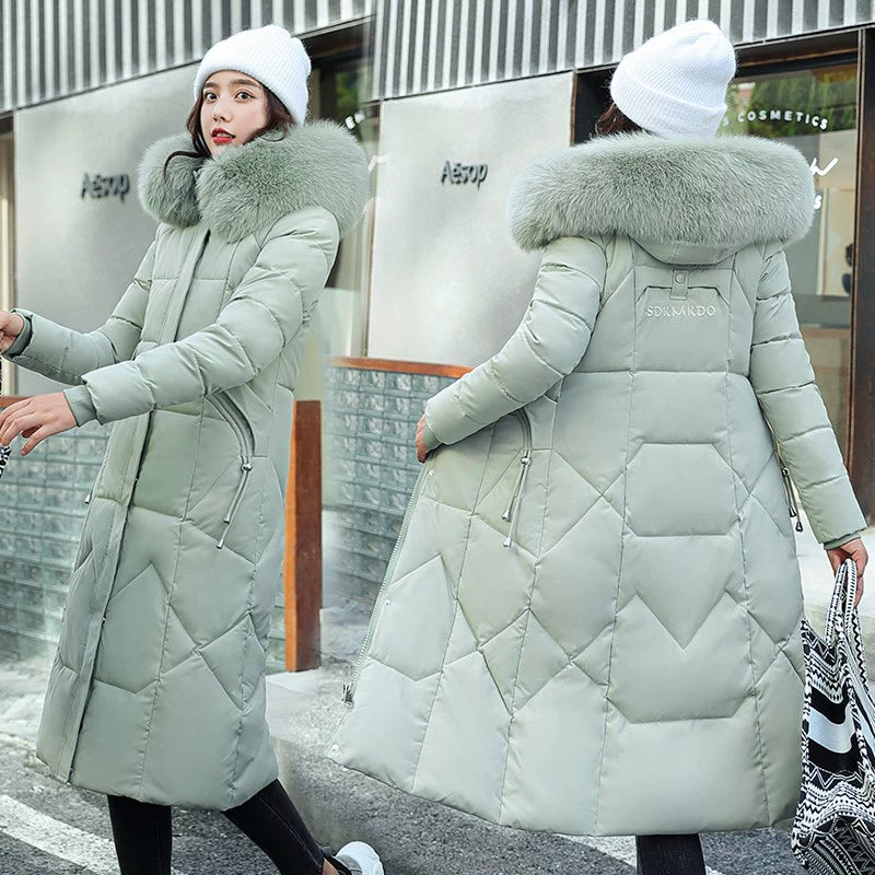 Dongdaemun Anti-Season Mid Length Long Length Loose down Cotton-Padded Jacket