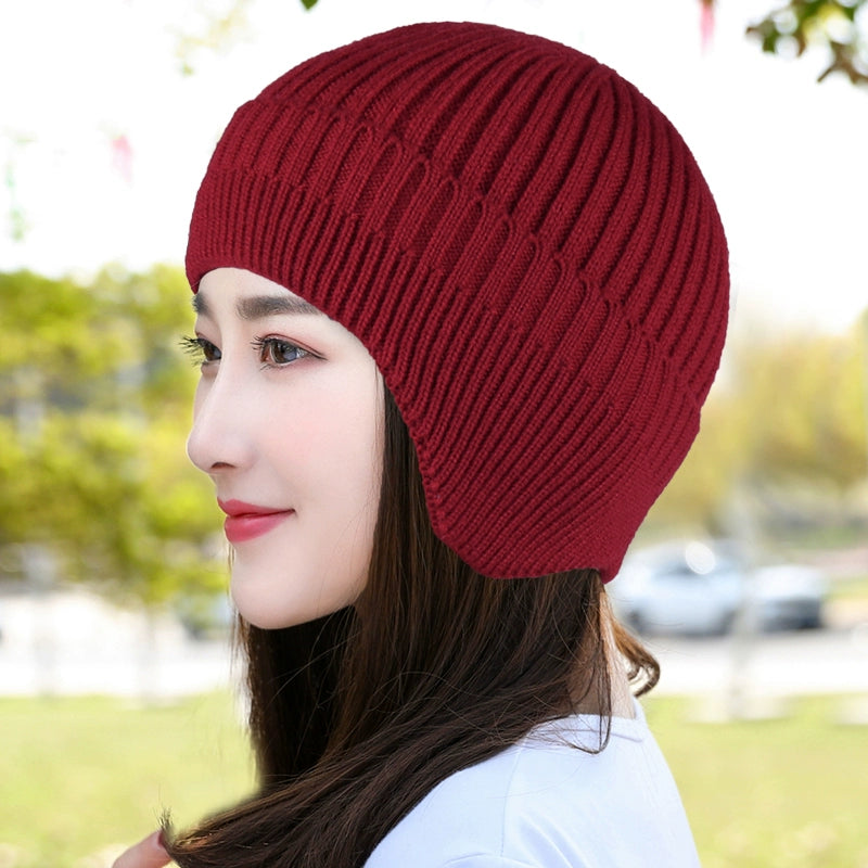 Internet Celebrity Women's Winter Velvet Warm Ear Protection Casual Hat