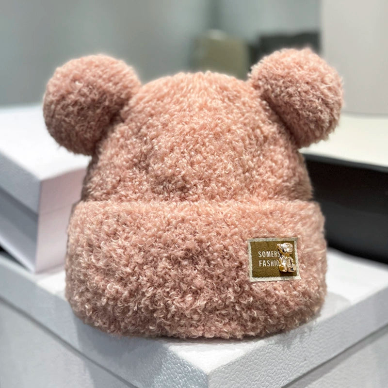 Cute Winter Cartoon Ears Female Student Wool Hat