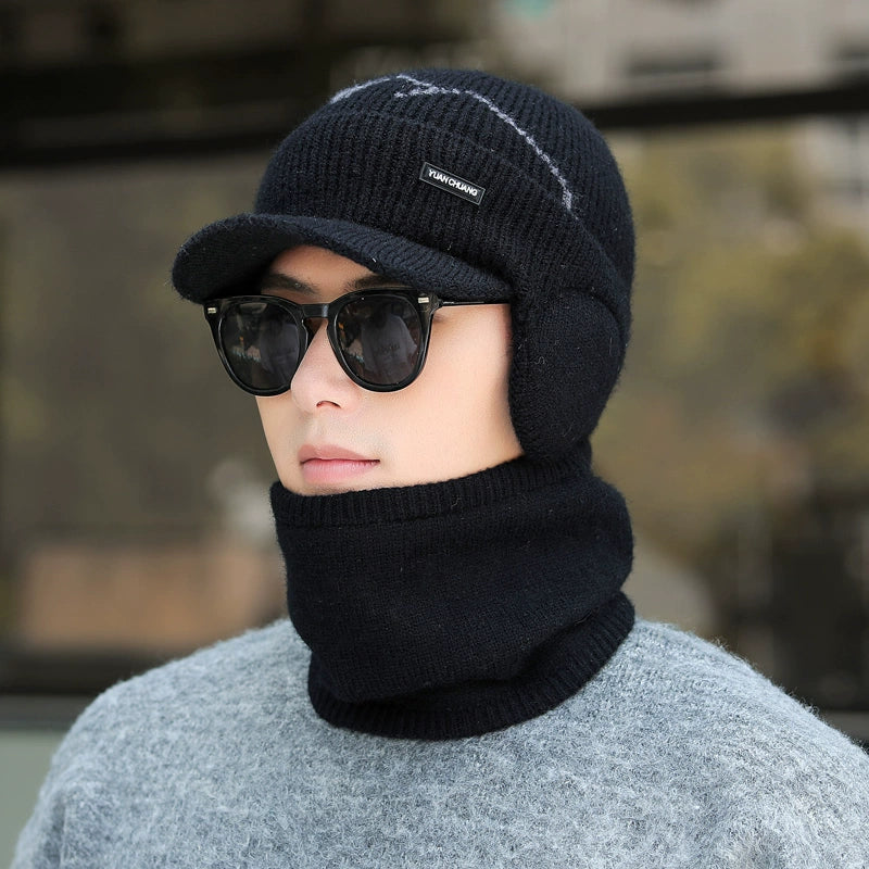 Hat Men Autumn Winter Fleece Lined Padded Warm Keeping