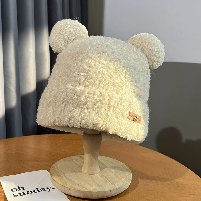 Cute Winter Cartoon Ears Female Student Wool Hat