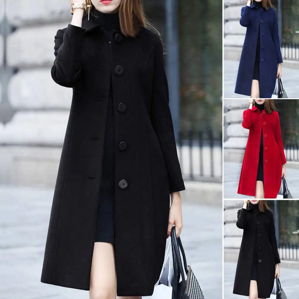 Long Sleeve Jackets Woman Elegant Pocket Slim Outfit Mujer