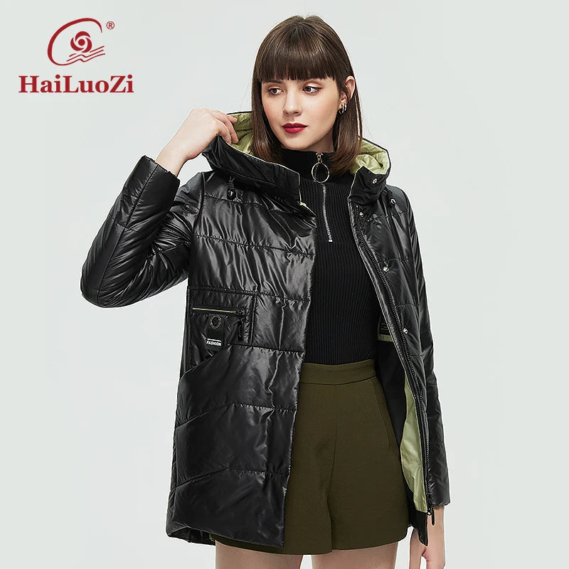 Women Jacket Short Parka Fashion Casual Waterproof Warm