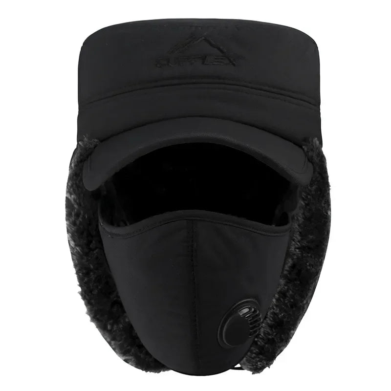 Fashion New Winter Bomber Hats Men's Northeast Mask Ushanka