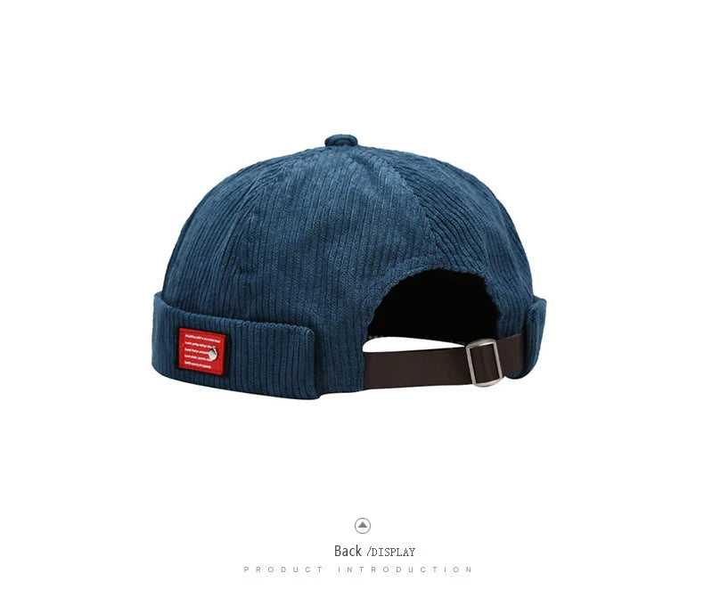 Bocca Corduroy Beanie Brimless Docker Hat Cap