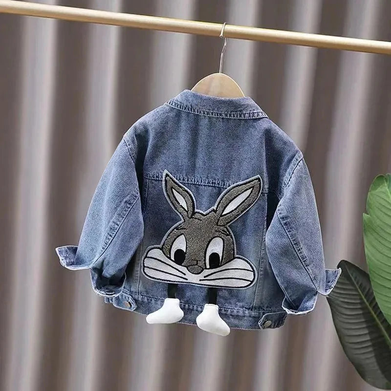 Cartoon Rabbit Coat Autumn Children Outerwear Casual Girls Clothes