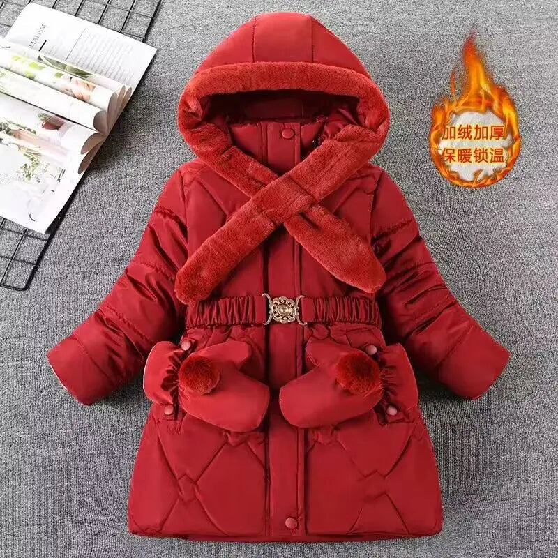 2024 Winter Girls Jacket Warm Windproof Outerwear