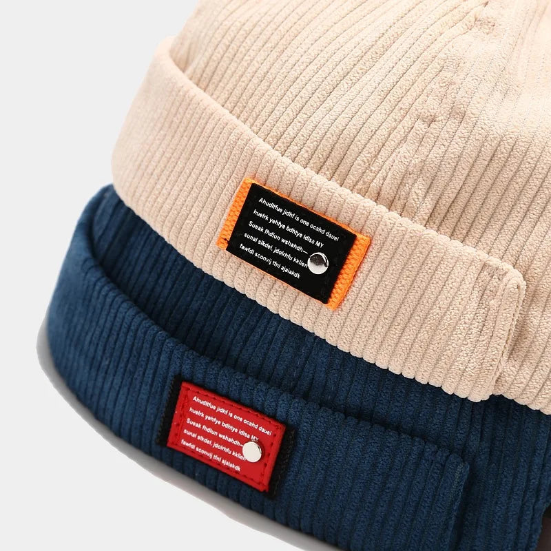 Bocca Corduroy Beanie Brimless Docker Hat Cap