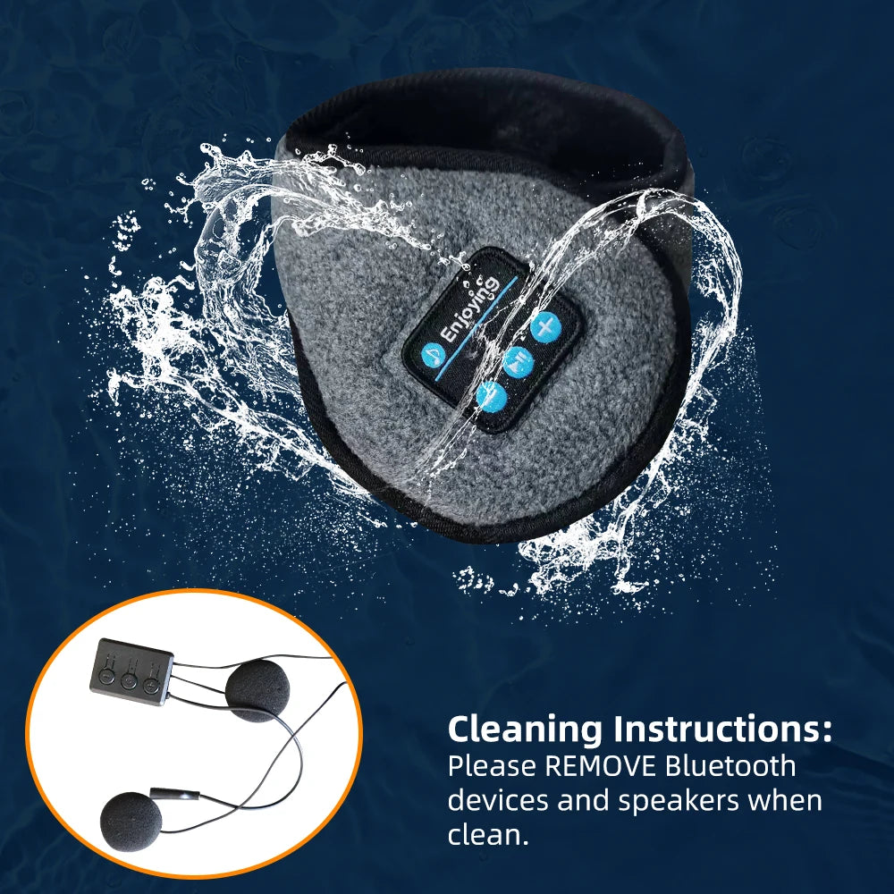 Wireless Adjustable Bluetooth Earmuffs Headphones Winter Ear Warmer with Microphones