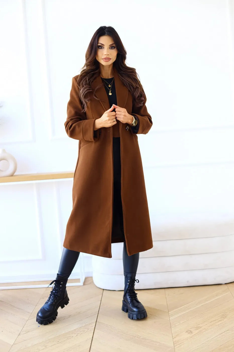 Korean version of the loose temperament haute overcoat coat