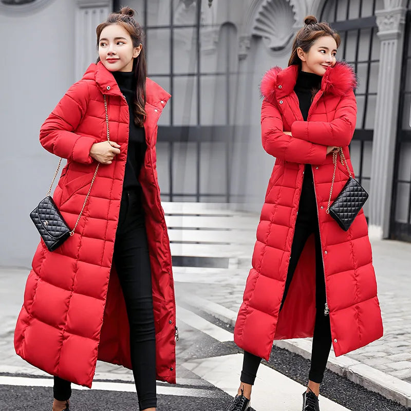 UHYTGF 2024 Winter Jacket Women's Warm Parkas Fashion