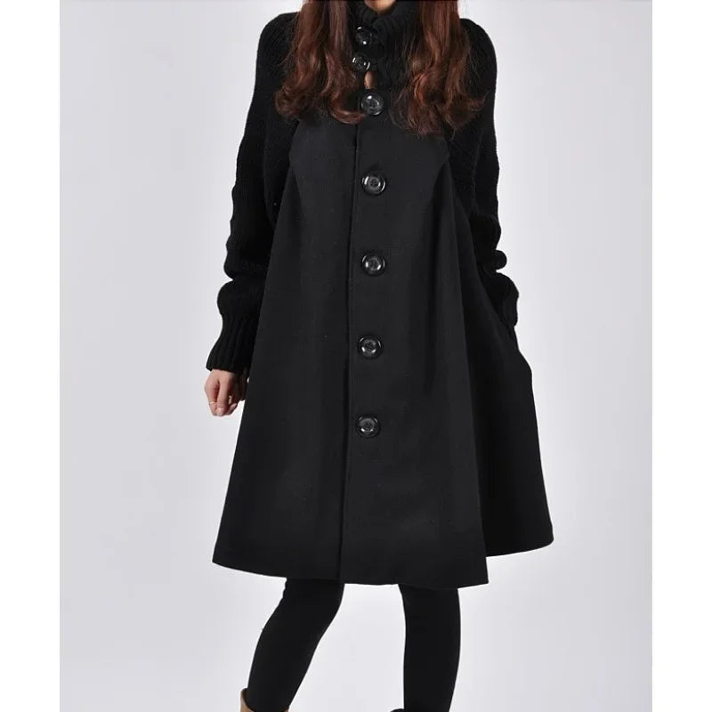 New Style Korean  Loose Fit Woolen Coat Jacket