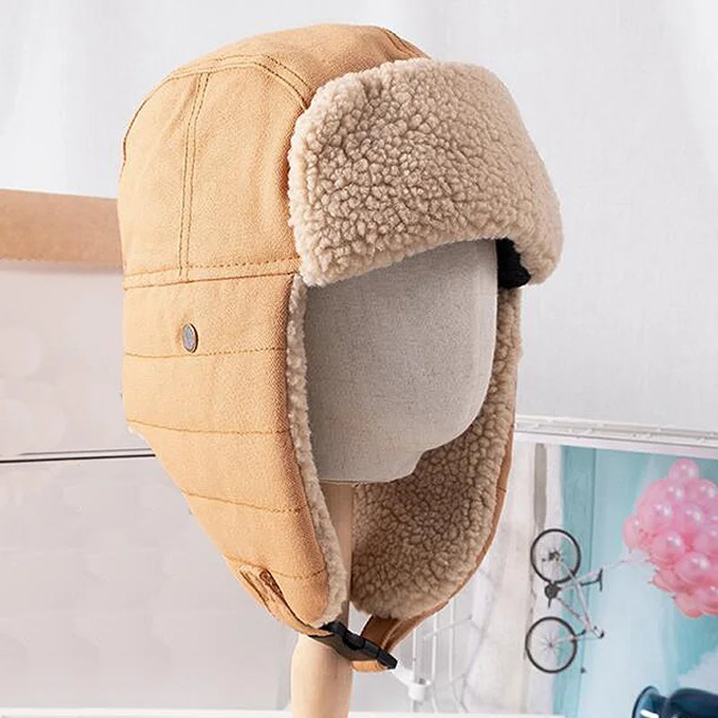 Winter Hat Windproof Cycling Skiing Winter Snow Hats Warm Bomber Hats Earflap Hat Men Women Ear Flap Winter Hat Hats for Women