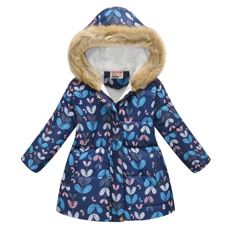 Cute Cartoon Fox Print Thicken Autumn Outerwear Children's Clothes New