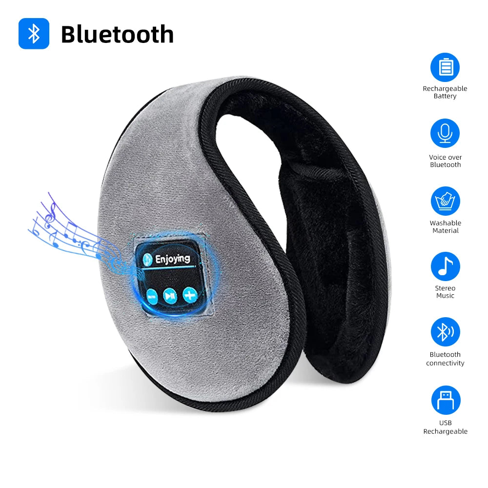 Bluetooth Ear Muffs for Winter Women Men Wireless Earmuffs Headphones Ear Warmer Winter Music