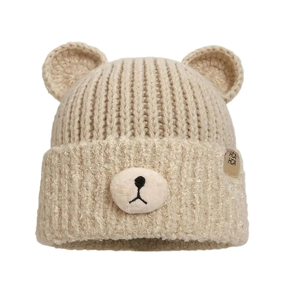 Fashion Winter Warm Knitted Cap Soft Bear Ears Beanie Hat