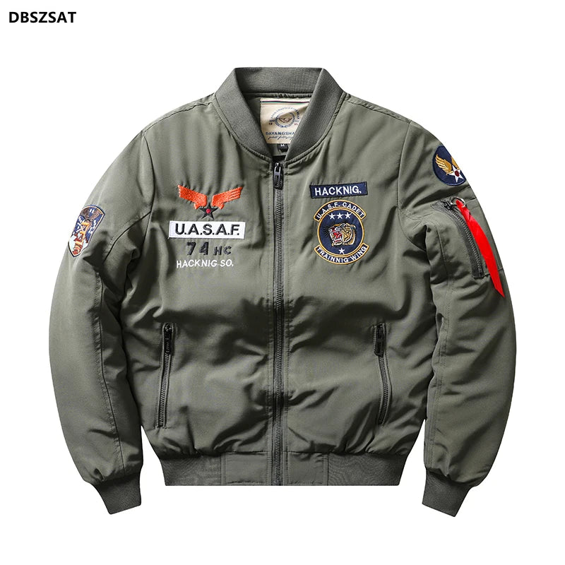 Bomber Jacket Ma1 Air Force Pilot Casual New Arrival Military Style Men