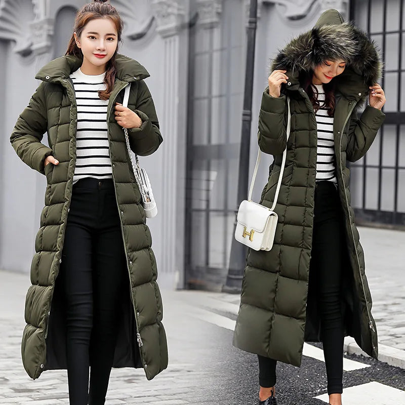 UHYTGF 2024 Winter Jacket Women's Warm Parkas Fashion