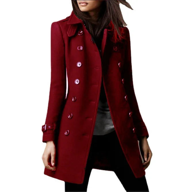 Top Coat Solid Slim Elegant Womens Outerwear 2024