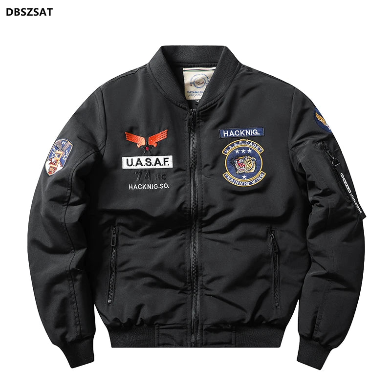 Bomber Jacket Ma1 Air Force Pilot Casual New Arrival Military Style Men