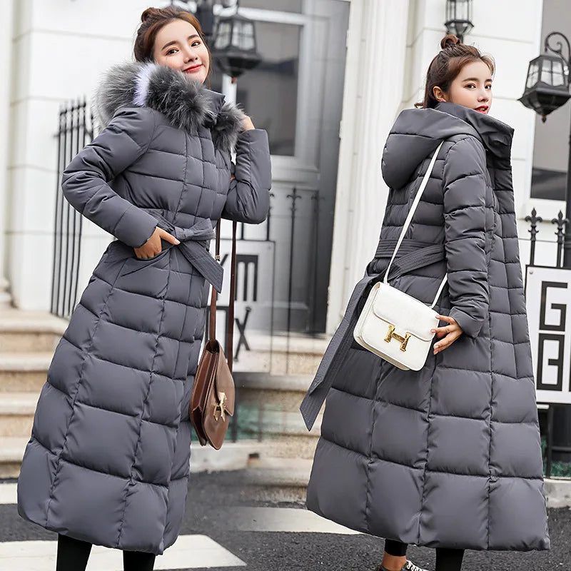 UHYTGF 2024 Winter Jacket Women's Warm Parkas Fashion