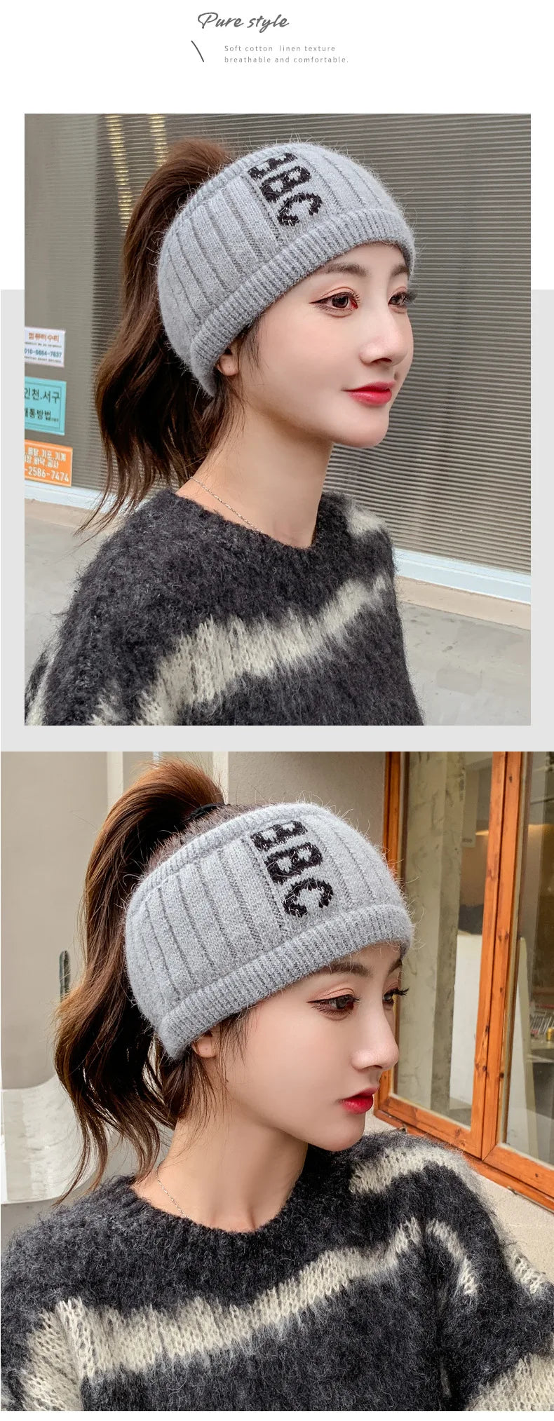 Soft Fabric Hair Pullover Hat Sports Wrap