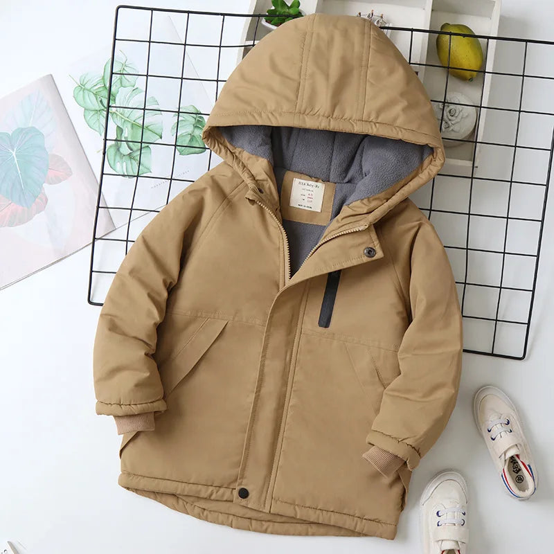 IYEAL Kids Long Sleeve Hooded Windproof Jackets Winter Coat