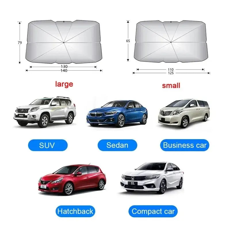 Car Sunshade Umbrella Windshield Folding Front Parasol Umbrella