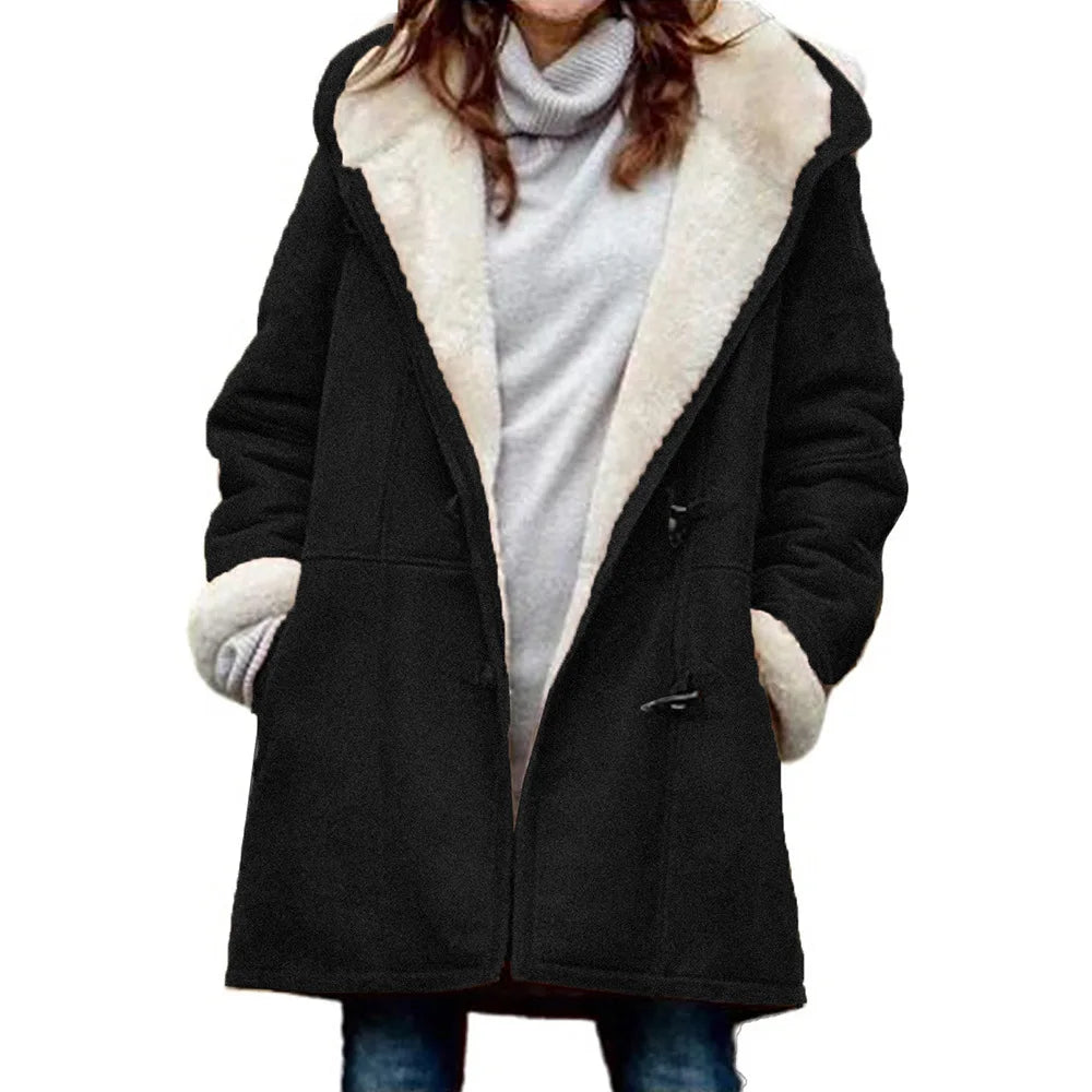 Button Solid Casual Various Colors Lady Jacket Winter Coat Female